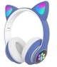 Беспроводные Наушники Bluetooth Cat Vzv-23M С Подсветкой голубой - изображение 1