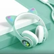 Беспроводные Наушники Bluetooth Cat Vzv-23M С Подсветкой зелёный - изображение 2