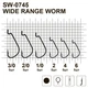 Крючки MiniMax Wide Range Worm SW-0745 # 6 BLN 5шт. ring - изображение 2