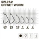 Гачки MiniMax Offset Worm SW-0741 # 2/0 BLN 5шт. ring - зображення 2