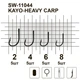Крючки MiniMax Kayo-Heavy Carp SW-11044 # 6 BLN 5шт. ring - изображение 2
