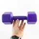 Гантель для фитнеса пластиковая цельная (неразборная) OSPORT Lite 2 кг (OF-0115) Фиолетовый - изображение 7