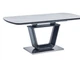 Стол обеденный раскладной керамический Флай Барри 140 см белый мат / черный каркас - изображение 1