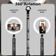 Лампа кольцевая комплект LED 20 cm 8" Q05S 80 pcs 3000K-6500K batter with tripod stand - изображение 2