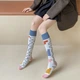 Гольфы асиметричные змейки белые 35-40 - изображение 1