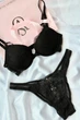 Комплект белья Victoria's Secret Push-Up Bra Black Set 32B-S - изображение 4