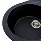Гранітна мийка для кухні Platinum 5847 ONYX матова (чорний металік) - зображення 8