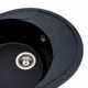 Гранітна мийка для кухні Platinum 5847 ONYX матова (чорний металік) - зображення 5