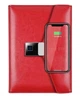 Блокнот з відбитком пальця бездротовою зарядкою та USB флешкою Lockbook Червоний - зображення 2