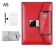 Блокнот з відбитком пальця бездротовою зарядкою та USB флешкою Lockbook Червоний - зображення 4