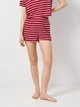 Пижама (футболка + шорты) женская из вискозы Trendyol THMSS20PT0230 L Light Burgundy (8683048217146) - изображение 7