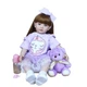 Большая виниловая кукла ручной работы с Медвежонком Reborn Baby Doll с настоящими волосами и большими глазами - изображение 5
