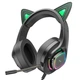 Игровые Наушники Hoco W107 Cute Cat Ear Цвет Зеленый - изображение 1