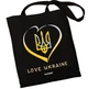 Екошопер BookOpt&nbsp;BK4036 Love Ukraine чорний - зображення 1