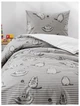 Постільна білизна Karna Home Kitty полуторна сіра - зображення 2