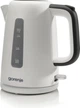 Електрочайник Gorenje 1.7л, Strix контроль, пластик, білий - изображение 1