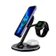 Заряджання бездротове Qi 3in1 Складене Magnetic Wireless Charger X516 |15W, Phone/AirPods/iWatch | Чорний - зображення 6