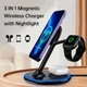 Заряджання бездротове Qi 3in1 Складене Magnetic Wireless Charger X516 |15W, Phone/AirPods/iWatch | Чорний - зображення 9