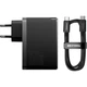 Сетевое зарядное устройство Baseus GaN5 Pro Digital Fast Charger 160W 2xUSB-C+USB-A + кабель USB Type-C to USB Type-C 1m (P10110825113-00) Cluster Black - изображение 5