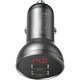 Автомобільний зарядний пристрій Baseus Digital Display Dual USB 4.8A Car Charger 24W (CCBX-0G) Grey - зображення 2