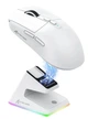 Геймерська акумуляторна, бездротова (Bluetooth + 2,4G), миша Attack Shark X6, PixArt PAW3395, 26000DPI White/БІЛА(X6-3395W) - изображение 1