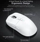 Геймерська акумуляторна, бездротова (Bluetooth + 2,4G), миша Attack Shark X6, PixArt PAW3395, 26000DPI White/БІЛА(X6-3395W) - изображение 11
