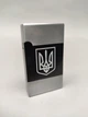 Газова запальничка газова Lighter Герб України Silver Black у подарунковій упаковці, металевий корпус - зображення 1