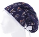 Медицинская шапочка-чепчик женская HeadwearUniverse универсальная принт Цветы на синем - изображение 3