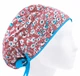 Медицинская шапочка-чепчик женская HeadwearUniverse универсальная принт Цветочки бело-голубые - изображение 1