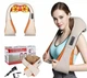 Роликовый массажер для шеи, плеч и всего тела с подогревом Massager of Neck Kneading 4 кнопки - изображение 3