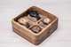Коробочка для хранения наручных часов с логотипом EcoWalnut Цельная шкатулка для 4 часов со стеклянной крышкой - изображение 10