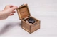 Подставка держатель для наручных часов с логотипом EcoWalnut Коробочка для 1 часов с деревянной крышкой - изображение 1