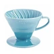 Пуровер Воронка HARIO V60 02 для заваривания кофе на 1-4 чашки керамический голубой 3VDC-02-BU-UEX3 - изображение 1