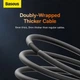 Кабель Type-C на Type-C з підсвічуванням Baseus CoolPlay Series Fast Charging (2m, 100W, 5A, 480Mbps). Black - зображення 7
