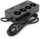 Мережевий фільтр Voltronic G13 3000 Вт 4 розетки + 4 USB 3.2А + 2 Type-C 2 м Black (YT33574) - зображення 4