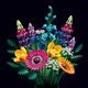 Конструктор BauTech Букет полевых цветов Wildflower Bouquet 939 деталей Разноцветный (1014-143-00) - изображение 1