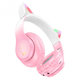 Дитячі бездротові навушники Hoco W42 Cat Ear Bluetooth з котячими вушками та LED підсвічуванням Рожеві з білим - зображення 2