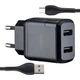 СЗУ Hoco N7 Speedy dual port charger set Lightning (EU) Black - изображение 1