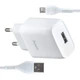 МЗП Hoco C72A Glorious single port charger set ( Microsoft ) ( EU ) White - зображення 1