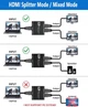 Аудиоразветвитель HDMI 1 на 2 порта сплиттер 4k 60hz 1x2 разветвитель HDMI2.0b Splitter с поддержкой EXTRACT AUDIO (WAZ-F12C) - изображение 6