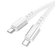 Кабель Hoco X85 Type-C to Type-C Strength 60W charging data cable White - изображение 2