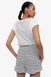 Шорты мини двунитка для женщины H&M 0992104-013 S черный, белый - изображение 3