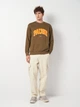 Світшот на флісі чоловічий H&M 0981416_PAUSE M Хакі (KAY2000001507674) - зображення 3
