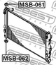 Подушка кріплення радіатора Lancer/Outlander 1.5-3.0 06-, FEBEST (MSB061) - зображення 4