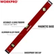 Уровень алюминиевый с магнитной базой Workpro PRO 400 мм 0.5 мм (WP262010) - изображение 2