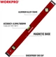 Рівень алюмінієвий з магнітною базою Workpro PRO 600 мм 0.5 мм (WP262011) - зображення 2