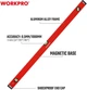 Рівень алюмінієвий з магнітною базою Workpro PRO 1000 мм 0.5 мм (WP262013) - зображення 2
