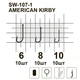 Крючки MiniMax American Kirby SW-107-1 #8 BLN 10шт. ring - изображение 2