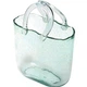 Стеклянная ваза для цветов в форме Сумки 20x11x26 см Bubble Bag, Зелёная - изображение 2