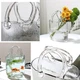 Светящаяся стеклянная ваза для цветов в форме сумки Bubble Bag Neon, 20x11x26 см - изображение 3
